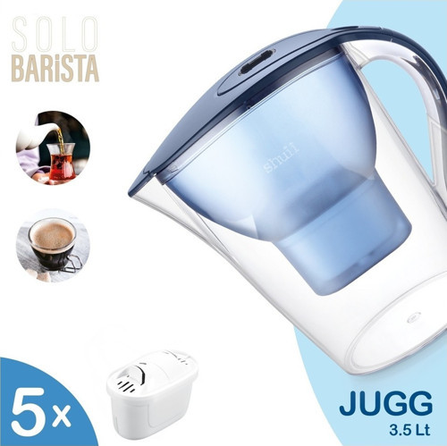 Jugg 3.5 Litre Su Arıtma Sürahisi + 5 Adet Filtre