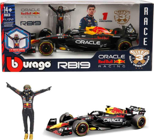 Formula 1 Red Bull F1 RB19 Max Verstappen 1/24 Diecast Model Koleksiyon Araba ve Özel Figür