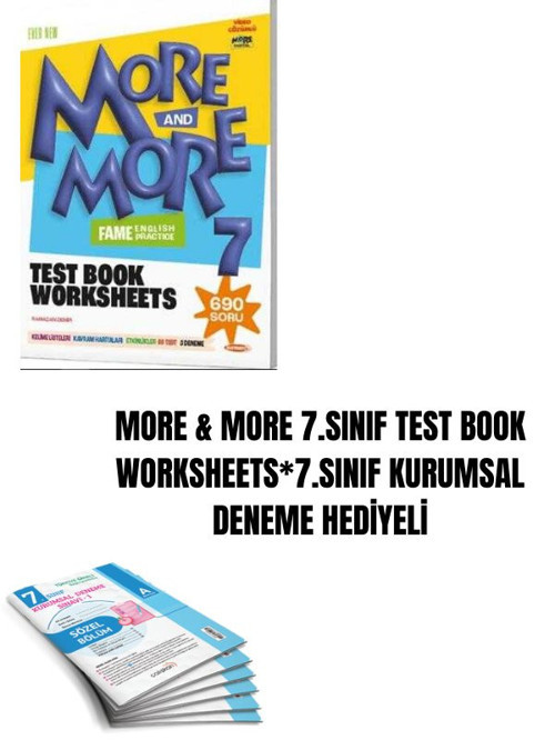 MORE & MORE 7.SINIF TEST BOOK WORKSHEETS*7.SINIF KURUMSAL DENEME HEDİYELİ