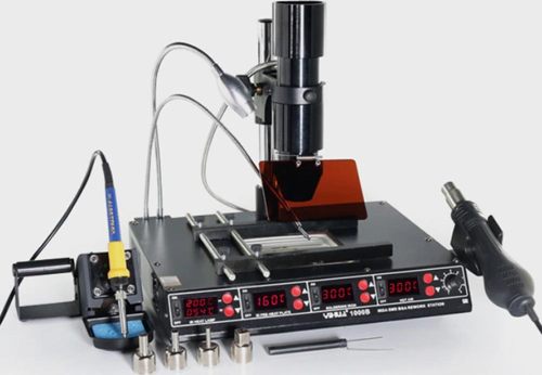 Luxury,P-1000B Kızılötesi Sıcak Hava BGA Onarım İstasyonu, Lehim İstasyonu Üflemeli Havya Bga Makinası