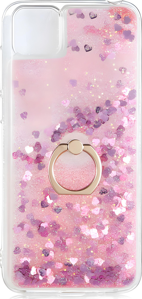Huawei Y5P Kılıf Milce Simli Pullu Yüzüklü Kılıf