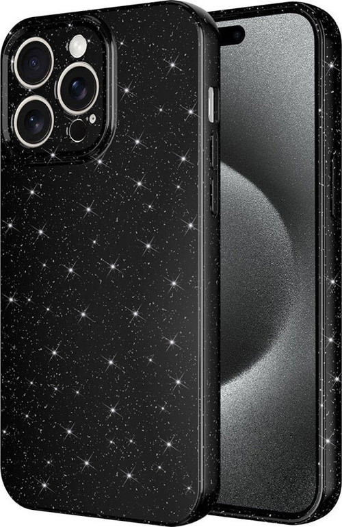 iPhone 15 Pro Kılıf Kamera Korumalı Simli Lüks Koton Kılıf