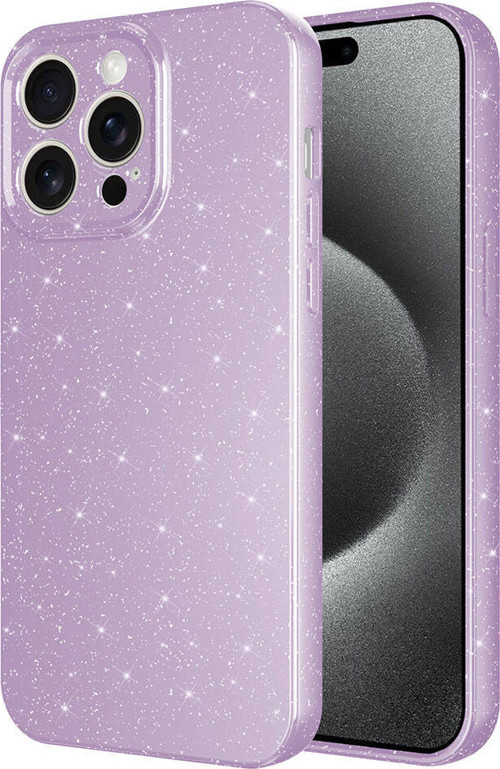 iPhone 15 Pro Kılıf Kamera Korumalı Simli Lüks Koton Kılıf