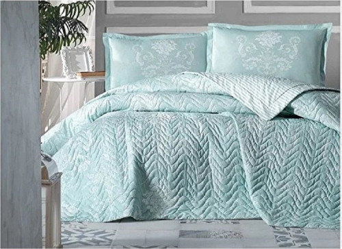 Dört Mevsim Tek Kişilik Yatak Örtüsü Takımı –Alone V2- Su Yeşili