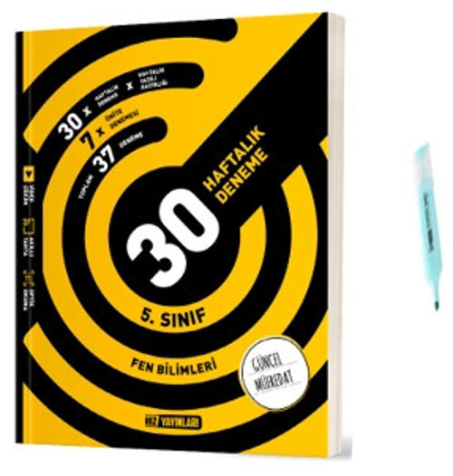 5.Sınıf Fen Bilimleri 30 Haftalık Deneme (Yeni Müfredat)