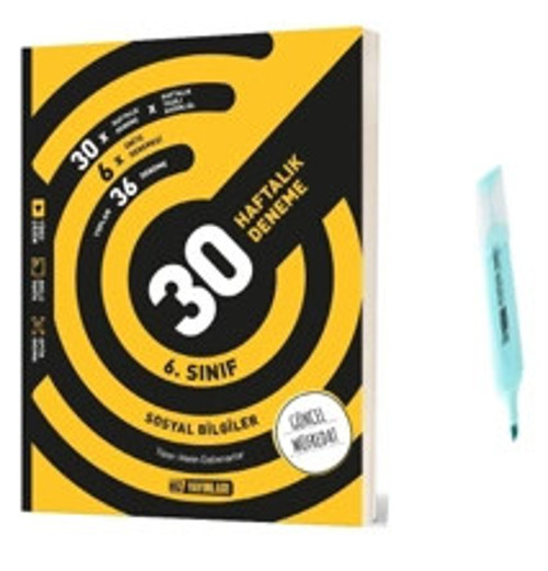 6.Sınıf Sosyal Bilgiler 30 Haftalık Deneme (Yeni Müfredat)