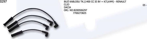 Buji Kablosu Tk.8200506297 Renault Clıo Dacıa 770273825 (1 Tk )