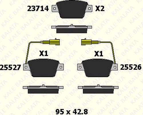 Fren Balatası Arka Fıat Bravo Iı, Multıpla, Stilo, Stilo Multi Wagon 99 - (1 Tk )