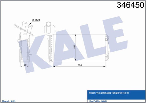Kalorifer Radyatörü Mekanik Vw Transporter Iv (1 Ad )