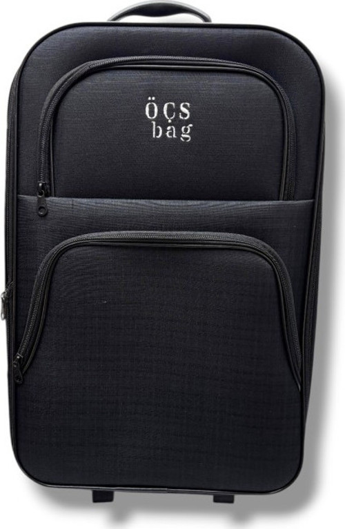 ÖÇS 510-26 Kareli Havlu Kumaş 2 Teker Büyük Boy Valiz