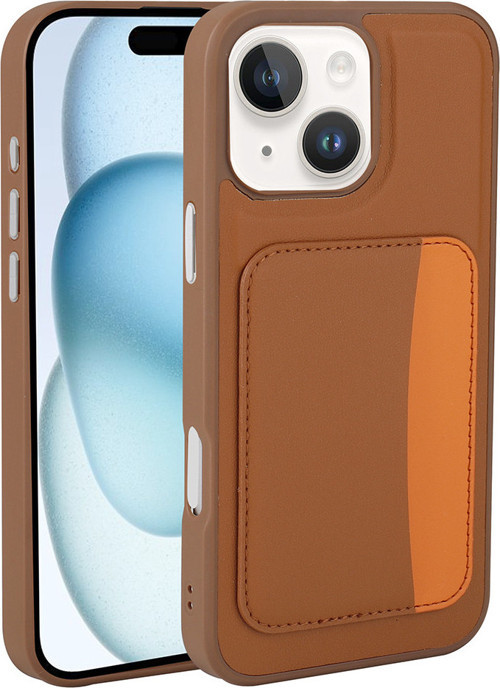 iPhone 13 Kılıf Kartlıklı X-Kart Deri Görünümlü High Quality Silikon Kapak