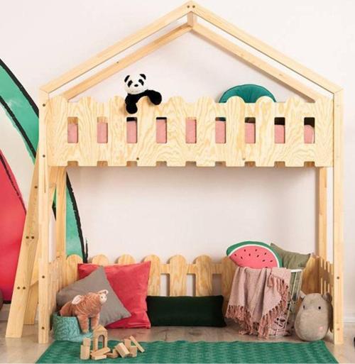 Markaawm Oyun Alanlı Montessori Ranza Yatak Ahşap Çocuk Ranza