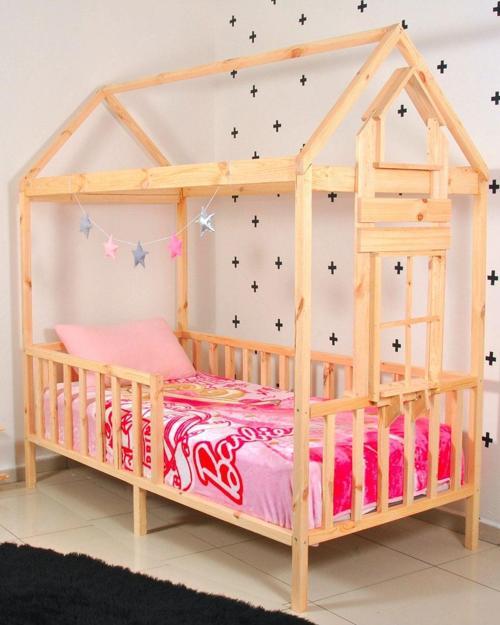 Montessori Yatak Çocuk 90x190 Karyola Bebek Beşik Oyun Alanı