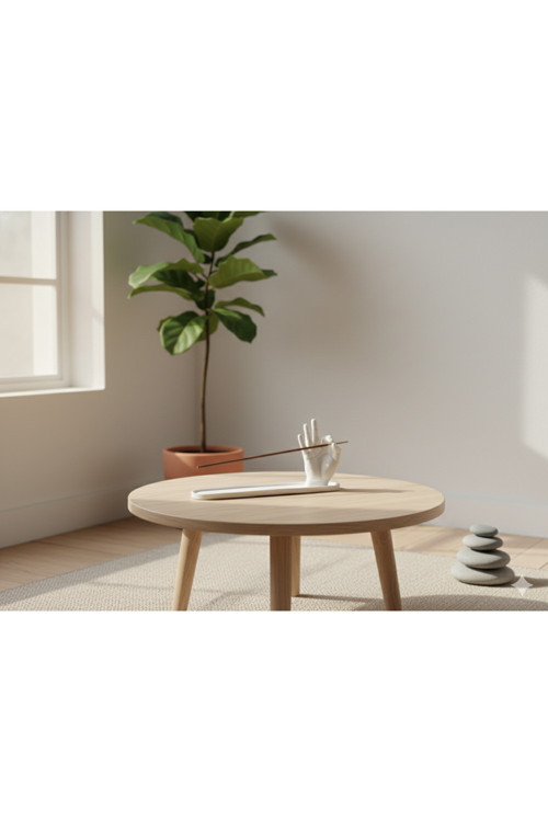Minimalist El Figürlü Tütsülük | 3D Baskı Geometrik Dekor