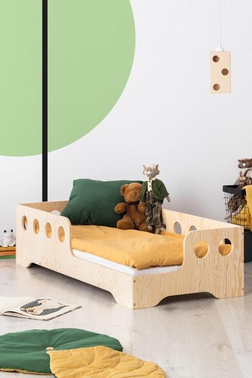 Roofless Ahşap Çocuk Karyola Montessori Yatak Bebek Beşiği