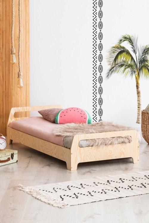 Trio Montessori Yatak Ahşap Çam Karyola Çocuk Yatak