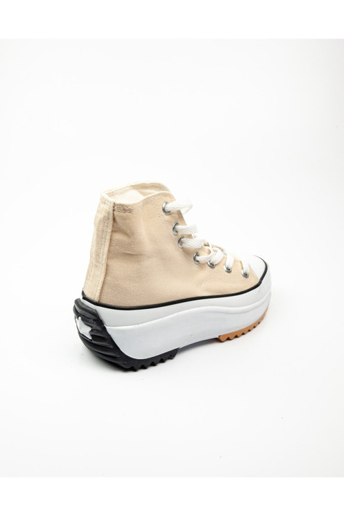 231905 Bej Kalın Taban Bilekli Kadın Sneaker