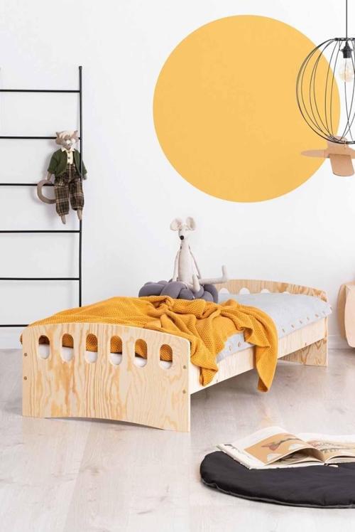 White Markaawm Montessori Yatak 90x190 Ahşap Çocuk Karyola Beşik
