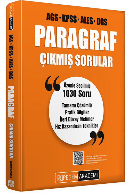 Pegem KPSS AGS ALES DGS Paragraf Çıkmış Sorular Pegem Akademi Yayıncılık