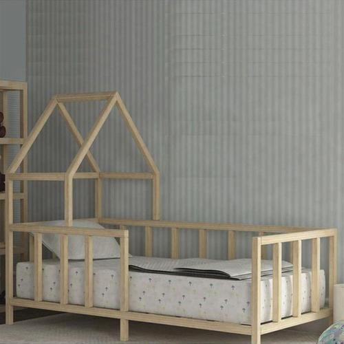 Markaawm Çocuk Yatak Doğal Çam 90x190 Yarım Çatı Selen