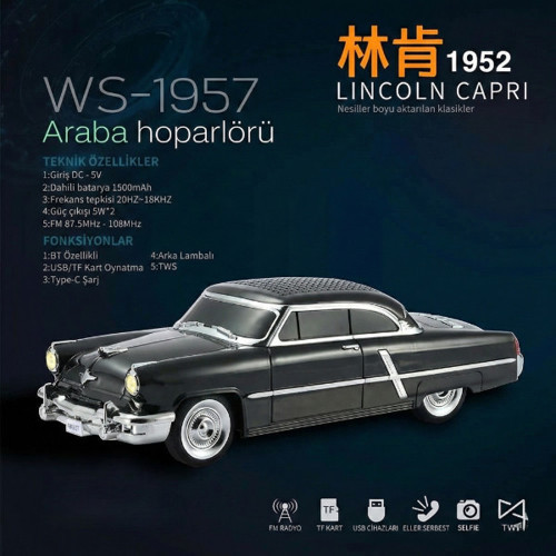 Büro Ev Ofis Hediyesi için Klasik Araba Tasarım Bluetooth Hoparlör