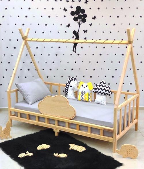 Markaawm Montessori Yatak Doğal Çam Karyola Bulut Nirvana