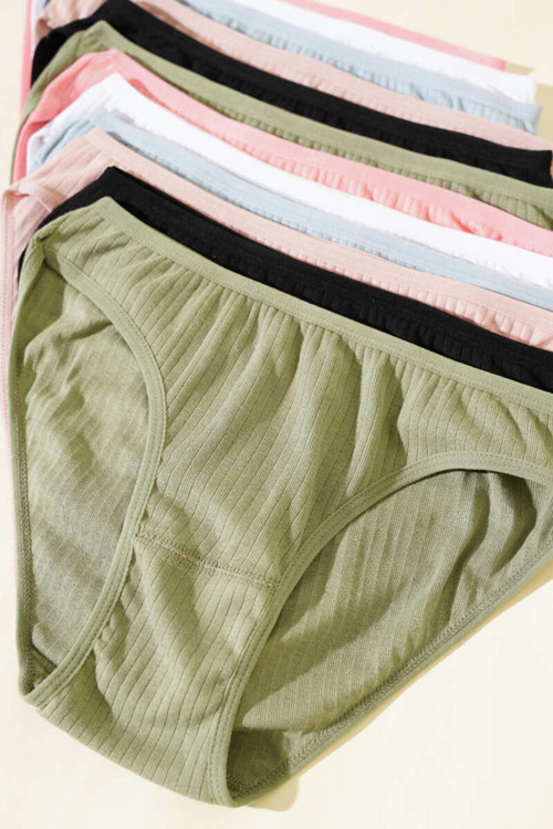 Kadın 12'Li Cotton Bikini 0592 (Nefen Alan Doku Kumaş)