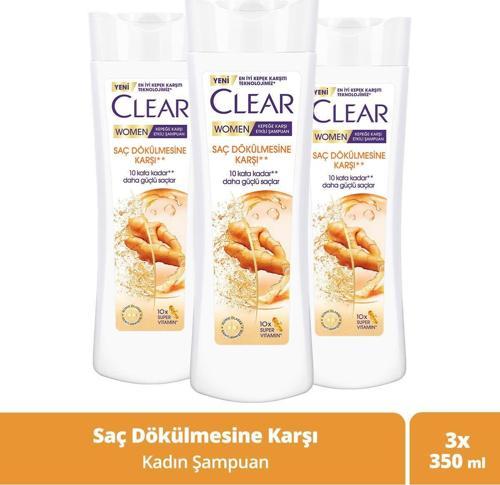 Women Zencefil Özlü Kepeğe Karşı Etkili Şampuan 3 x 350 ml