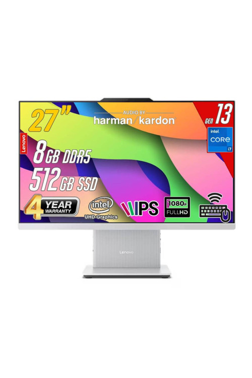 IdeaCentre 27IRH9 Intel Core i7-13620H 8GB 512GB 27 FHD FreeDos Beyaz All in One Bilgisayar