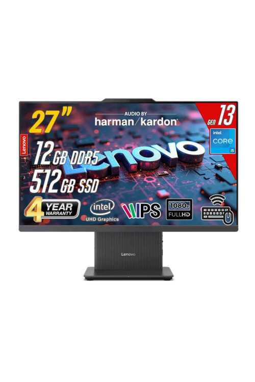IdeaCentre 27IRH9 Intel Core i5-13420H 12GB 512GB 27 FHD FreeDos Siyah All in One Bilgisayar