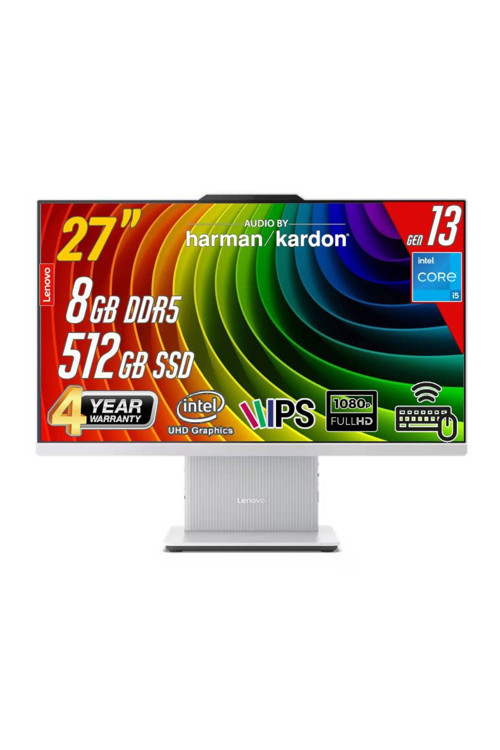 IdeaCentre 27IRH9 Intel Core i5-13420H 8GB 512GB 27 FHD FreeDos Beyaz All in One Bilgisayar