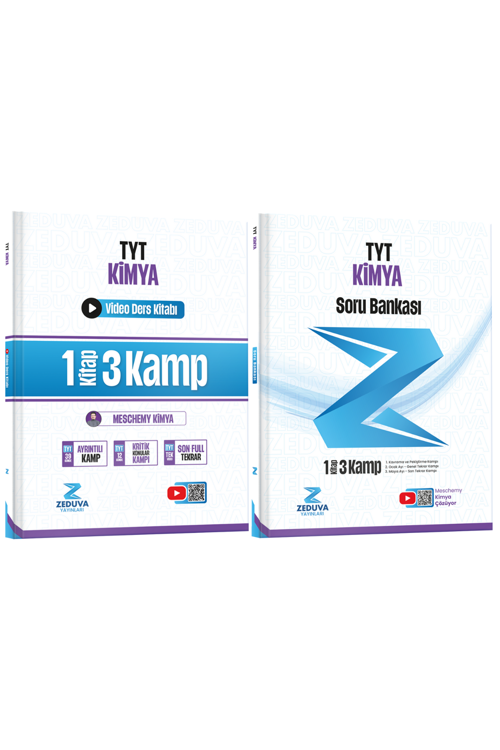 Zeduva Yayınları Meschemy Kimya TYT Kimya 1 Kitap 3 Kamp Video Ders Kitabı ve Soru Bankası Seti