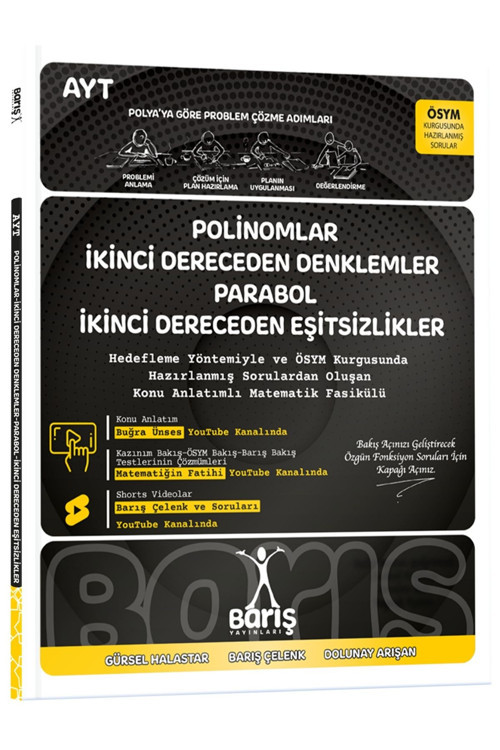 Barış Yayınları Polinomlar İkinci Dereceden Denklemler Parabol İkinci Dereceden Eşitsizlikler Matema