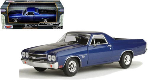 Koleksiyon 1 / 24 Ölçek 1970 Chevrolet El Camino Ss Lacivert Model Metal Araba