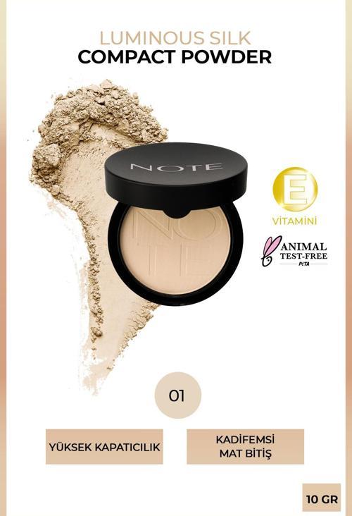 Luminous Silk Compact Powder 01 Beige Mat Bitişli Toz Yüz Pudrası Beige