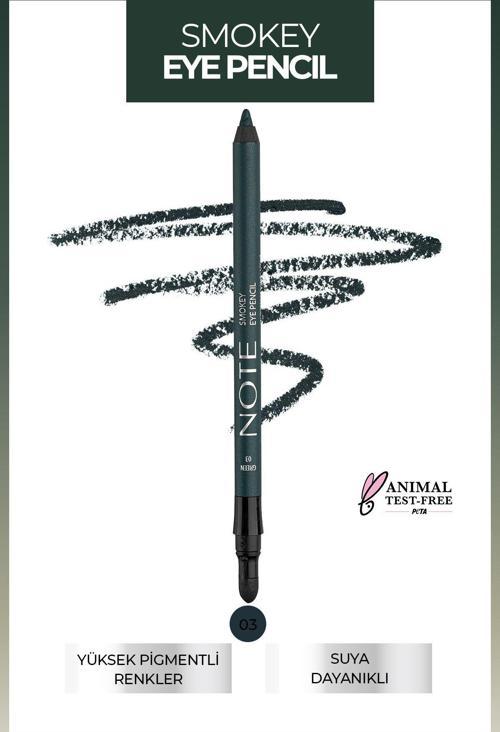 Smokey Eye Waterproof Aplikatörlü Göz Kalemi 03 Green - Yeşil