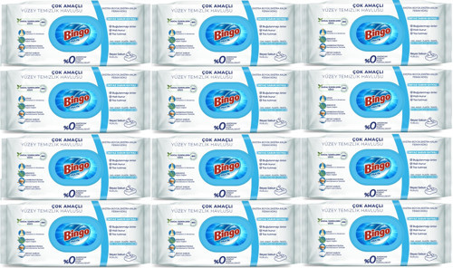 Clean Yüzey Temizlik Havlusu 96 Yaprak Beyaz Sabun Plastik Kapaklı (12 Li Set) 1152 Yaprak