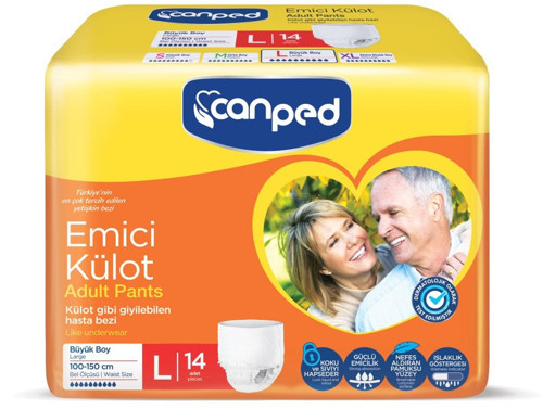 Emici Külot Pants Hasta Yetişkin Bezi L - Büyük - Large 14 Adet Ekonomik Pk