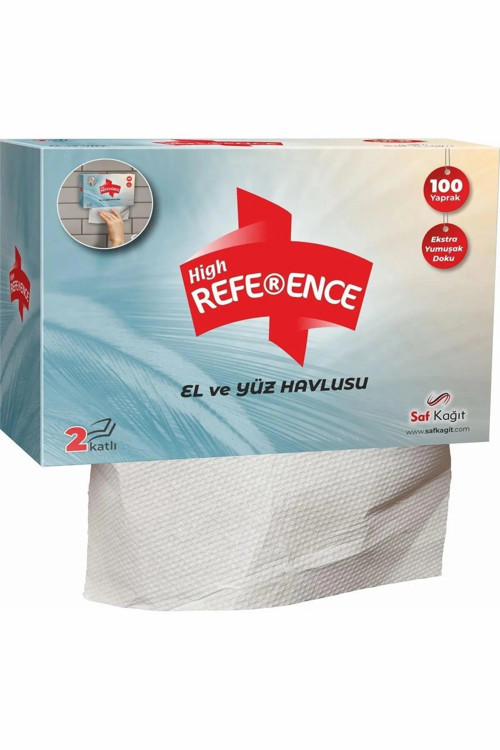 El Yüz Havlusu 2 Katlı 100'lü 24 Paket Mavi