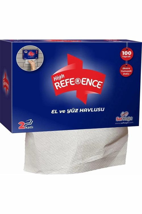 El Yüz Havlusu 2 Katlı 100'lü x 24 Paket Lacivert