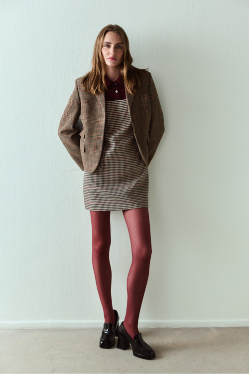 Classy Külotlu Çorap Bordo / 1-2