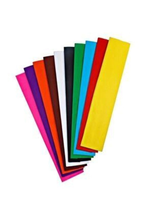 Krapon Kağıdı 50x200 Cm 10'lu Paket Karışık Renkler 10 Ayrı Renk