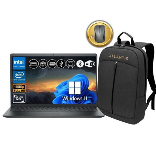 Vostro 3530 i7-1355U 8GB 2TB SSD 15.6" FHD Win11P N1601PVNB3530U ATL107 Notebook +Çanta&Mouse