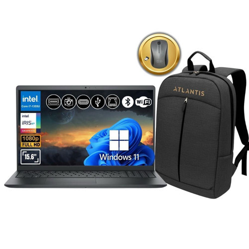 Vostro 3530 i7-1355U 16GB 512GB SSD 15.6" FHD Win11P N1601PVNB3530U ATL108 Notebook +Çanta&Mouse