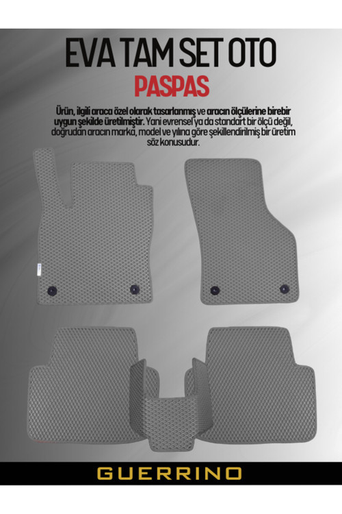 Peugeot-407-Sedan-(2004-2010) İçin Eva İç Paspas Takımı (Metal Topukluk Hariç)