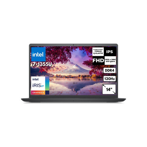 Vostro 3530 I7-1355U 16 GB 512 GB SSD Iris Xe Graphics 15.6" Fhd Freedos Taşınabilir Bilgisayar N1601PVNB3530UAT7