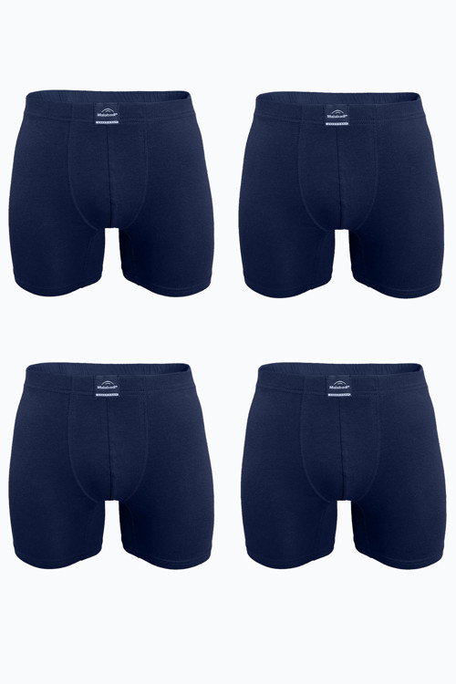 Erkek Lacivert 4 Lü Premium Collection Modal Uzun Boxer 4M250