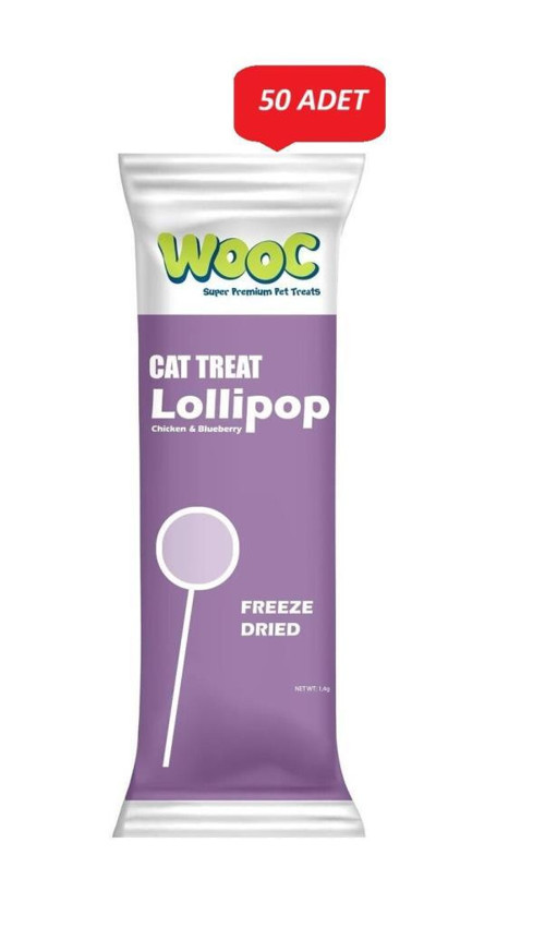 Lollipop Tavuk ve Yaban Mersinli Kedi Ödül Maması 1,4 Gr*50 li Paket