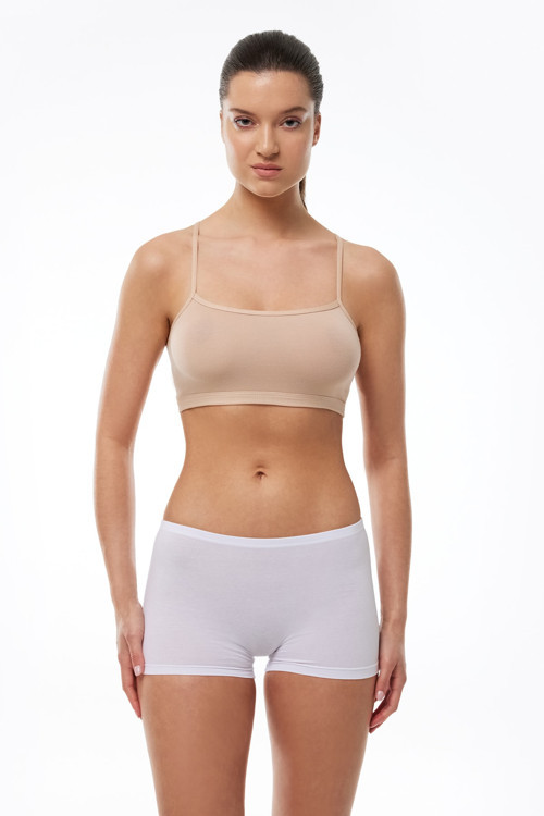 Kadın Beyaz 2 Li Paket Modal Boxer 109