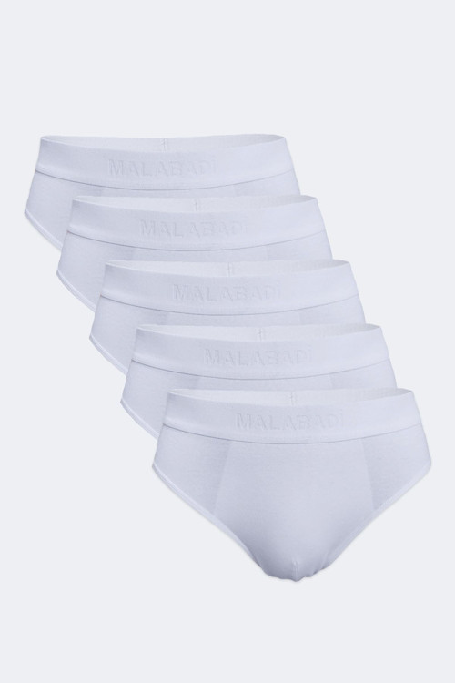 Beyaz Erkek 5 Li Modal Slip Külot 5M080